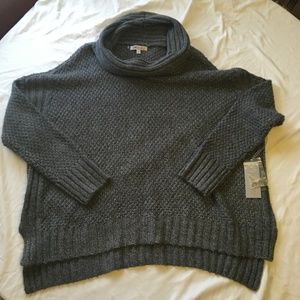 Jennifer Lopez Grey Oversized Cowl Sweater L NWT